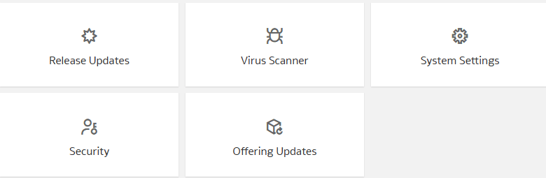 Offering Updates tile on the Administration Console