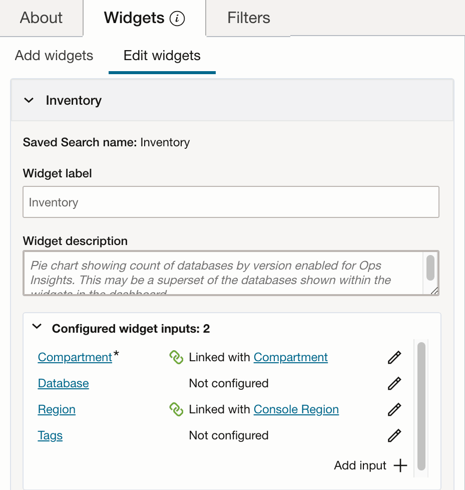 Add Filter to Widget