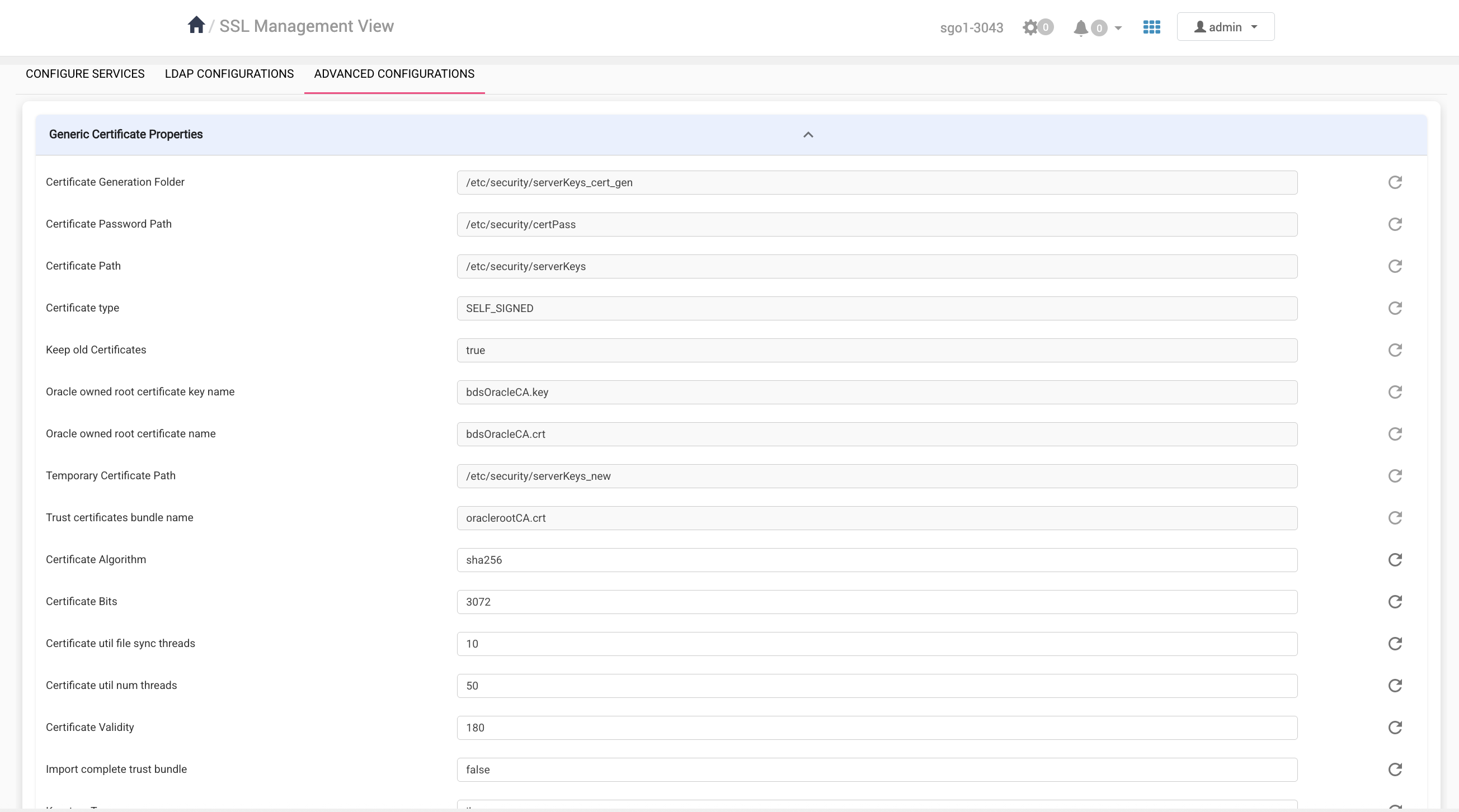 Click to expand Advanced Configurations in Ambari UI.