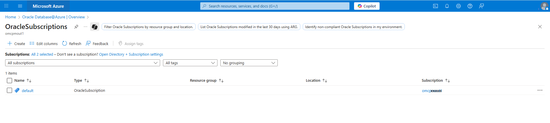 Click to expand OracleSubsciptions