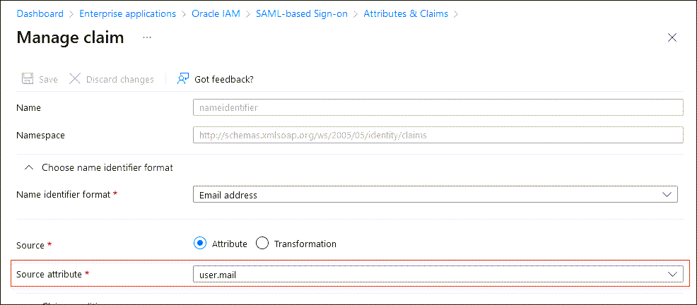 クリックして展開 Entra ID属性および要求