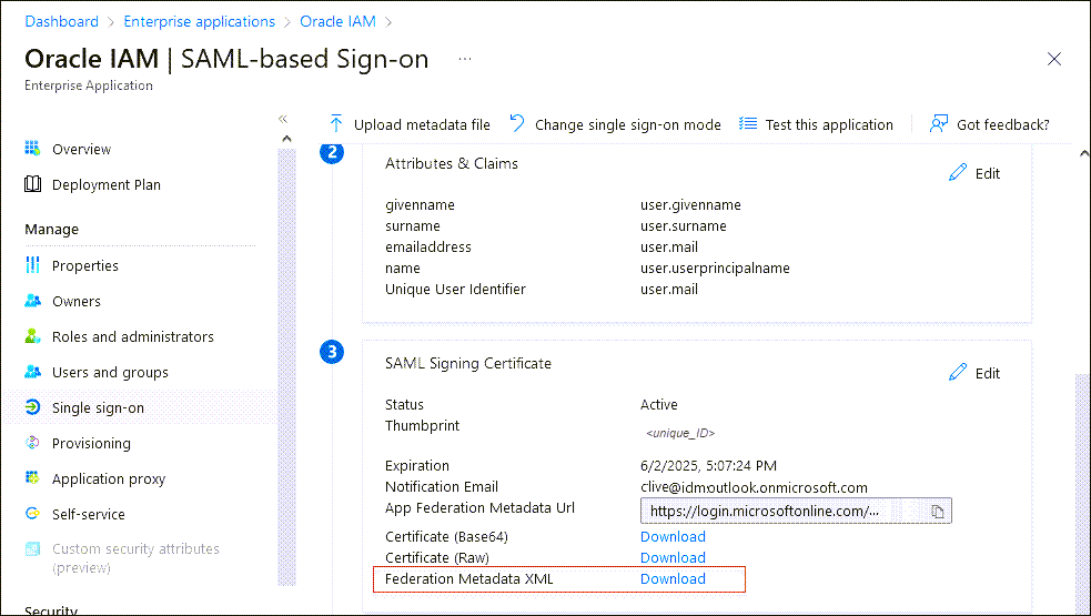 クリックして展開 Entra ID SAMLベースのSSOページ
