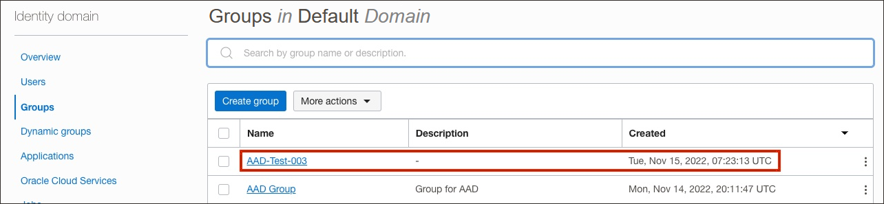 クリックして展開 Entra IDグループがIAMにプロビジョニングされました