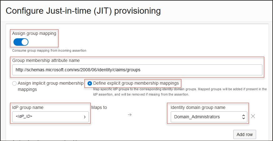 クリックして展開 グループ・マップの割当て