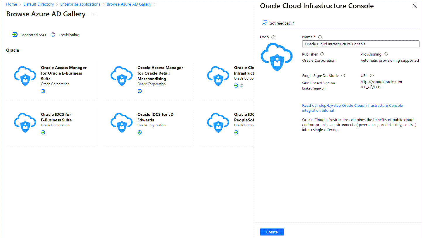 クリックして展開 OCI IAMコンソール・アプリケーションの作成