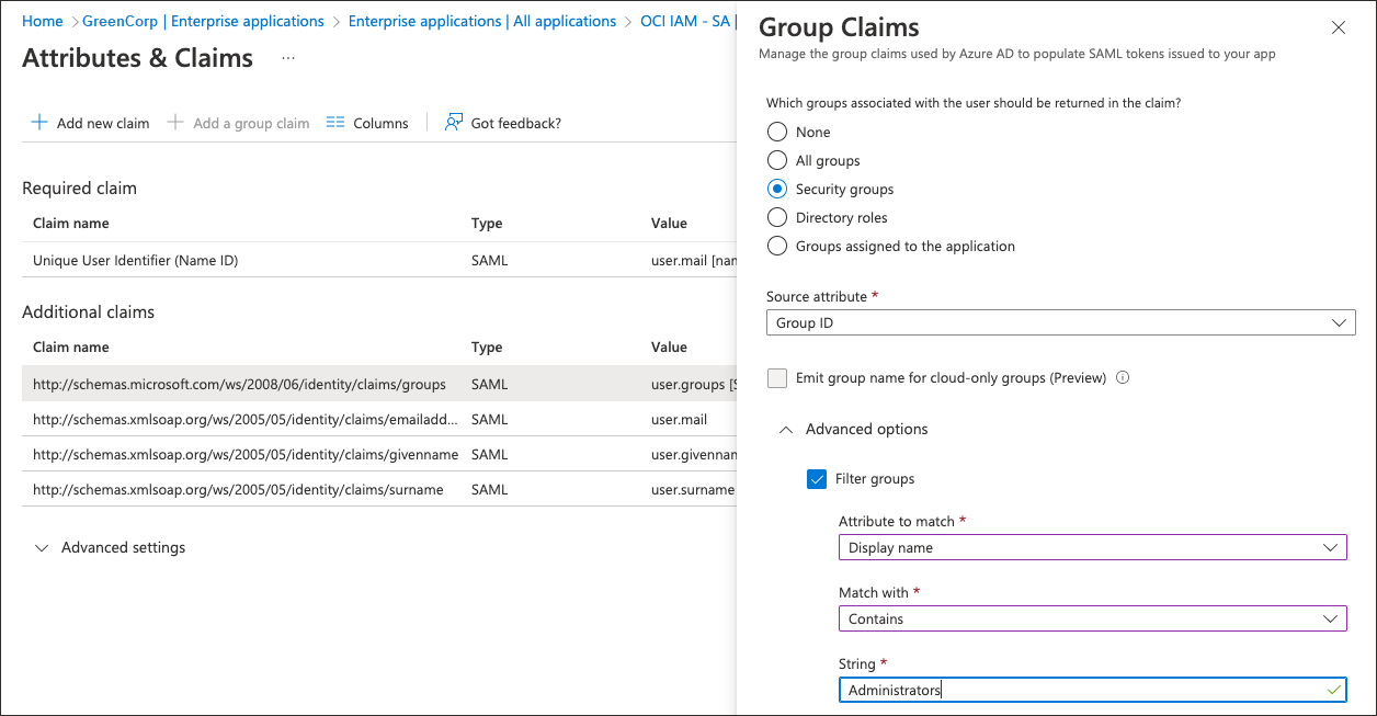 クリックして展開 グループのフィルタ