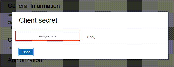 クリックして展開 クライアントIDおよびクライアント・シークレット