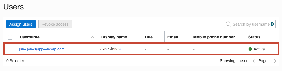 クリックして展開 新規ユーザーがリストされます