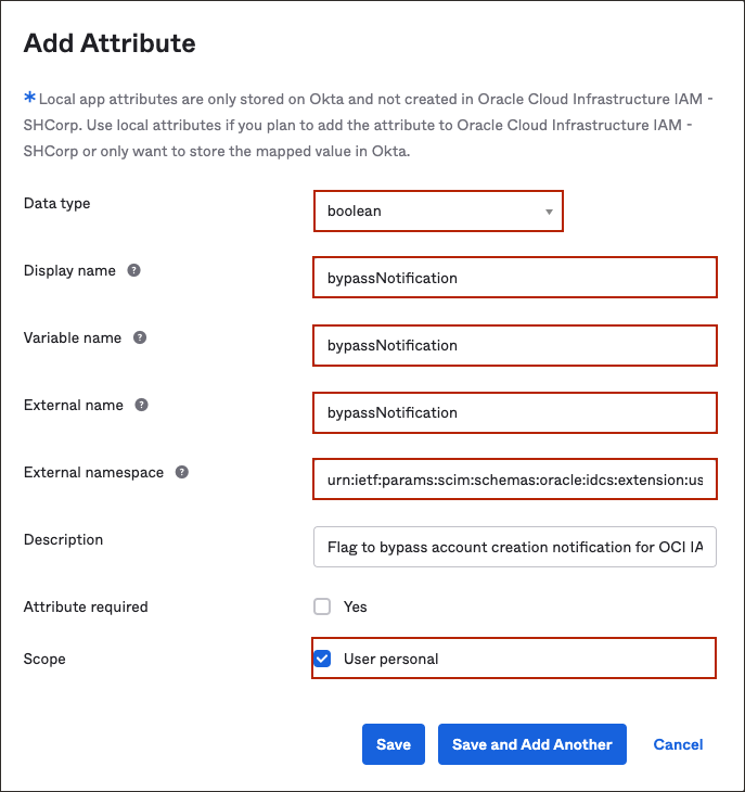 クリックして展開 属性追加ページ