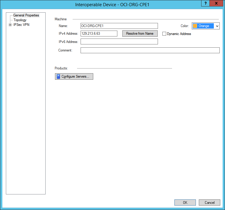 クリックして展開 この図は、相互運用可能デバイスの構成場所を示しています。