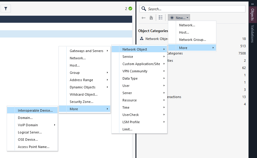 クリックして展開 この図は、新しい相互運用可能デバイスを作成する場所を示しています。