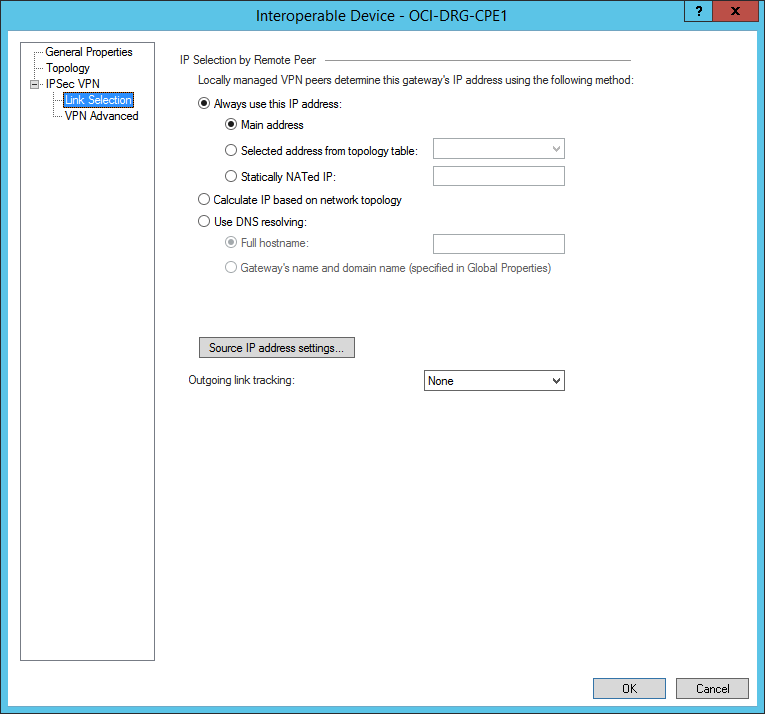 クリックして展開 この図は、相互運用可能デバイスに使用するアドレスを指定する場所を示しています。