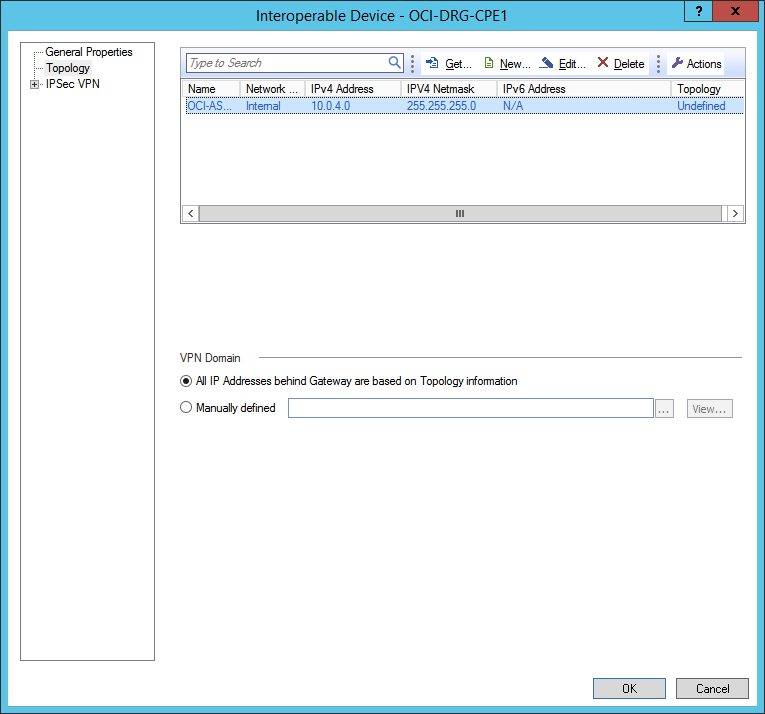 クリックして展開 この図は、相互運用可能デバイスのトポロジを構成する場所を示しています。