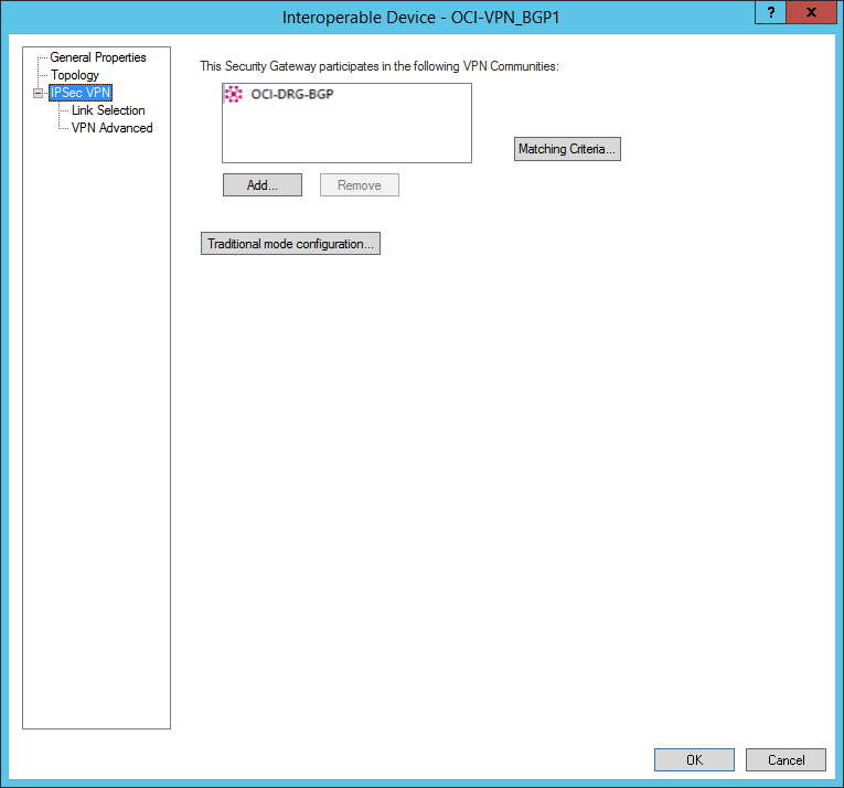 この図は、相互運用可能デバイスをVPNコミュニティに追加する場所を示しています。