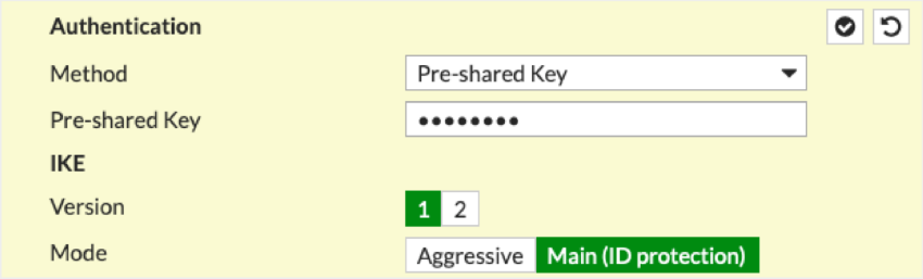 クリックして展開 この図は、トンネル編集時の「認証」セクションを示しています。