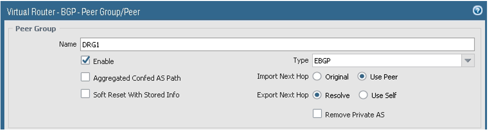 クリックして展開 この図は、BGPピア・グループを示しています。