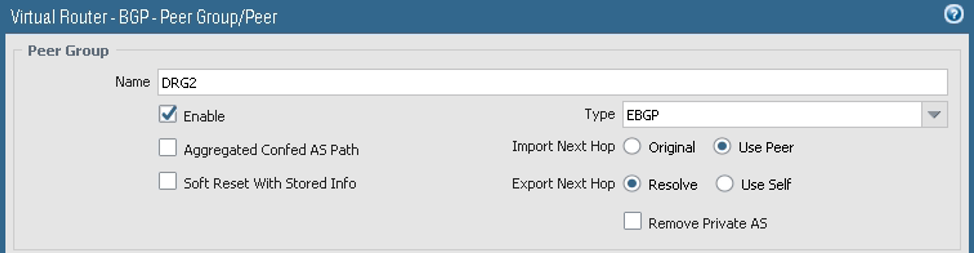 クリックして展開 この図は、BGPピア・グループを示しています。