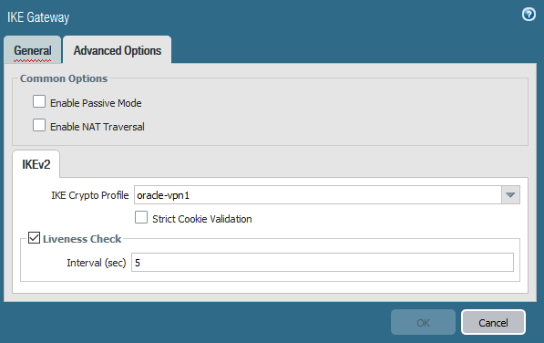 クリックして展開 この図は、IKEv2暗号化プロファイルの設定を示しています。