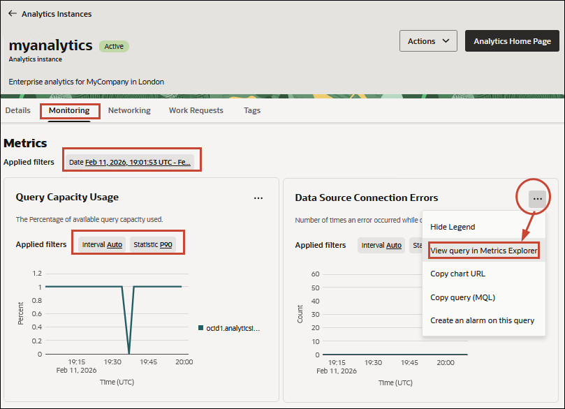 「モニタリング」タブ