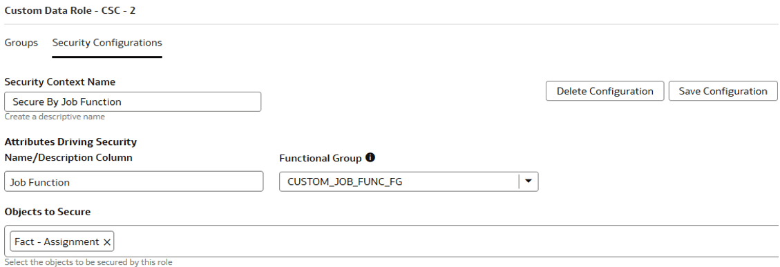 セキュリティ構成の設定 セキュリティ構成の設定