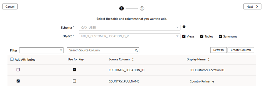 ディメンションの拡張ページ