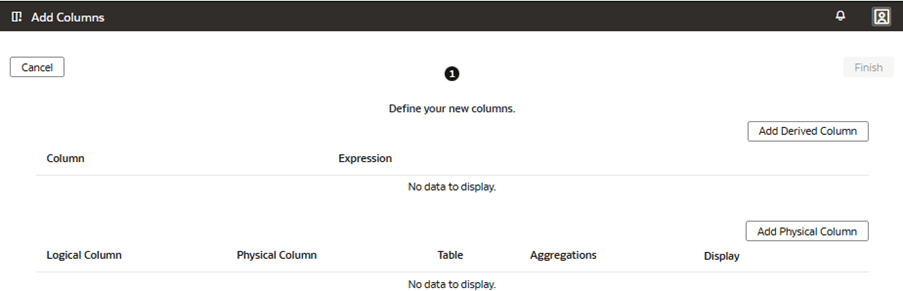 「列の追加」ページ